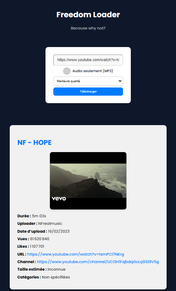 Exemple d'application