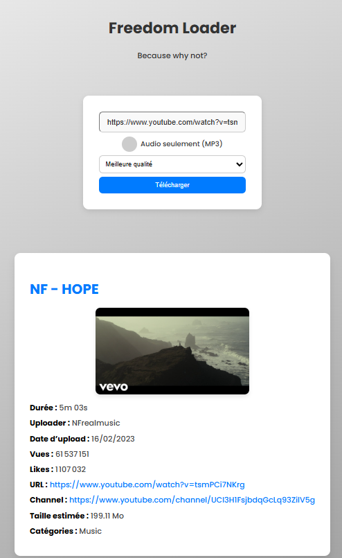 Exemple d'application
